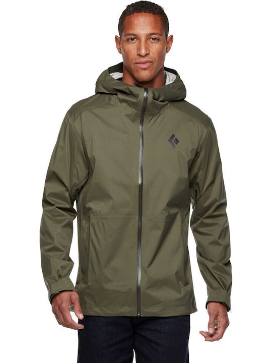 Black Diamond Men’s Stormline Stretch Rain Tundra Waterproof Jacket Tundra