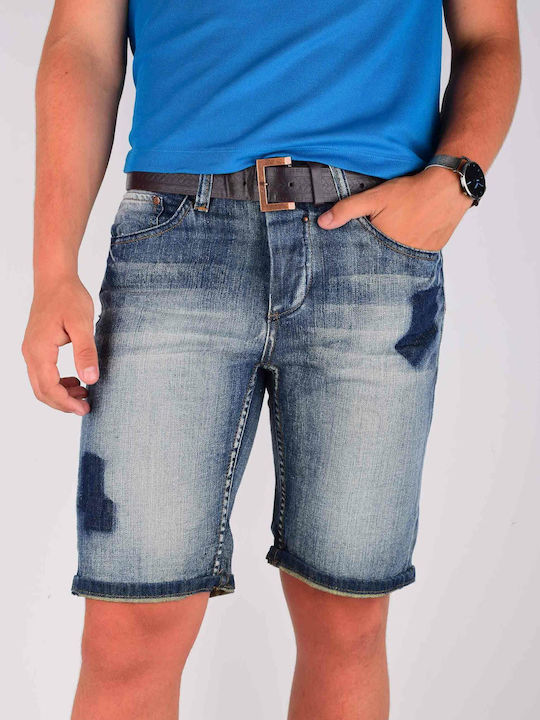 Herren Shorts Jean Blau 5-Taschen Lederpatch Logo Aufnäher Im Rücken Normale Passform H8527i60332km13en.middle Blau Denim Herren Shorts Jean Blau 5-Taschen Lederpatch Logo Aufnäher Im Rücken Normale Passform H8527i60332km13en.middle Blau Denim