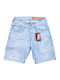 Damaged Denim Short Pants Rs14 Blue Blue