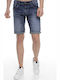 Jeans-Shorts Färbe Marineblaue