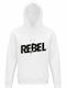 Unisex Hoodie Organic Rebel White