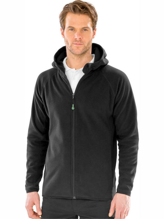 Ανδρική Μπλούζα Μακρυμάνικη Recycled Microfleece Result R906x Black