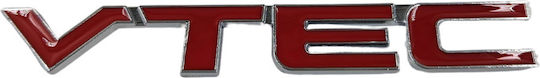 Αυτοκόλλητο Σήμα Λογότυπο V-tec 130mm X 18mm Κόκκινο 1 Τεμάχιο Zemb-honda-01