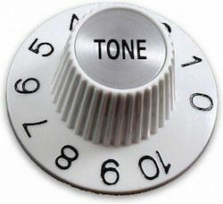 Knob Witch Hat Tone White Silver