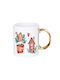 Weihnachtlicher Keramikbecher Beige