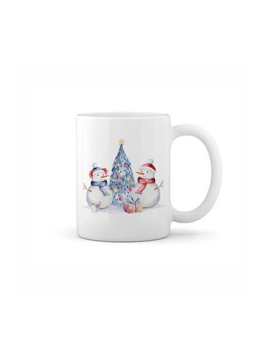 Christmas Mug Ceramic Beige