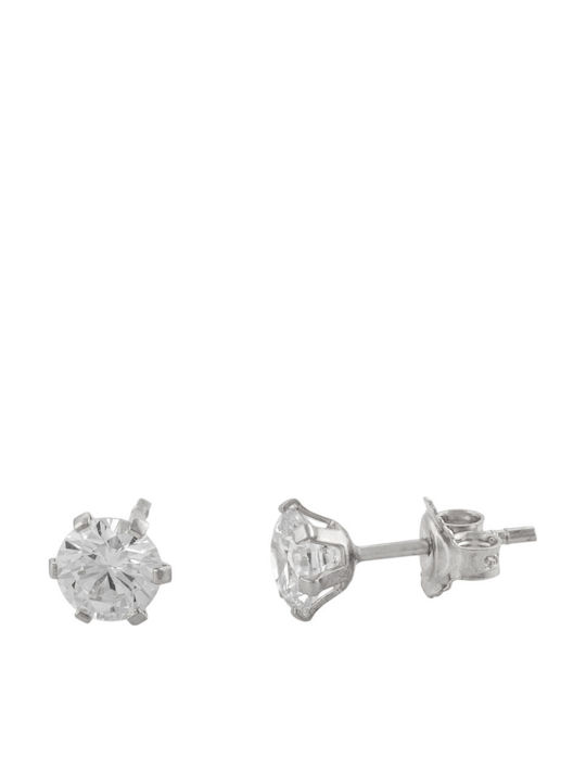 Rubini Earrings made of White Gold with Stones