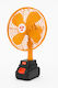 Industrial Table Fan Orange