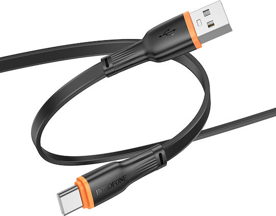 Borofone USB 2.0 Cable USB-C male - USB-A 20W Μαύρο 1m tt101626