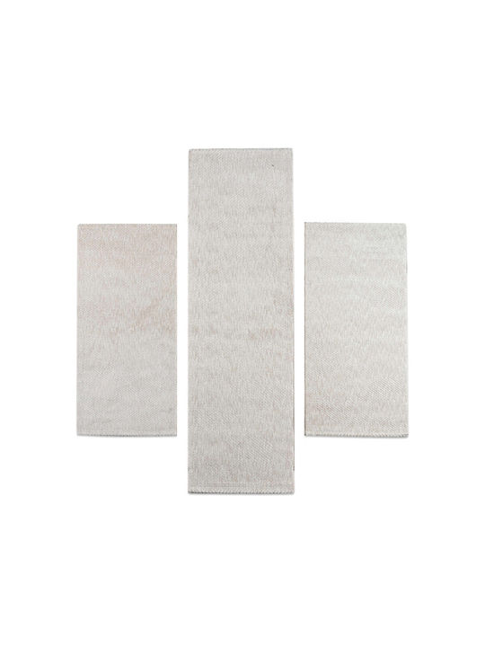 Balsan Amelia Set Modern Covoare pentru dormitor Cremă P621634 3buc