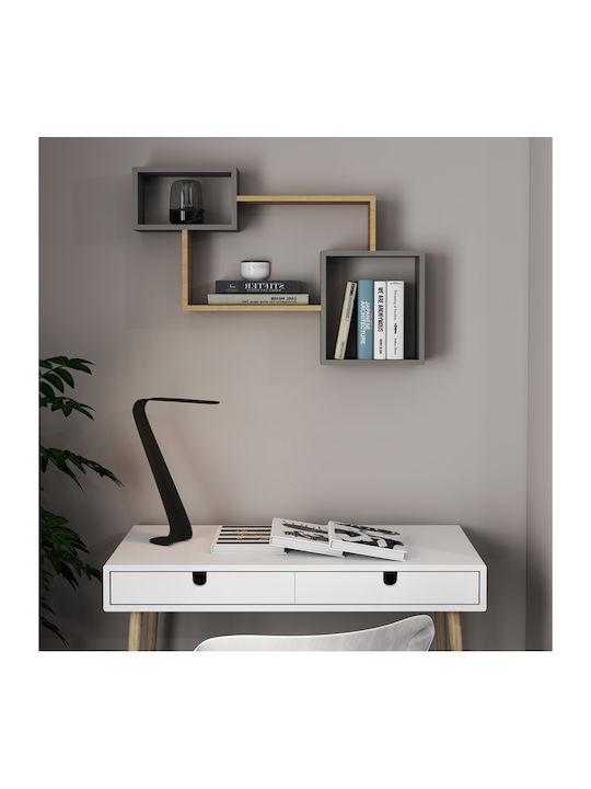 Shelf Wall Beldra Natural With Grey Cement 84x1...