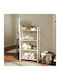 Bookcase Dorfie Natural, White 70x30x124.5cm