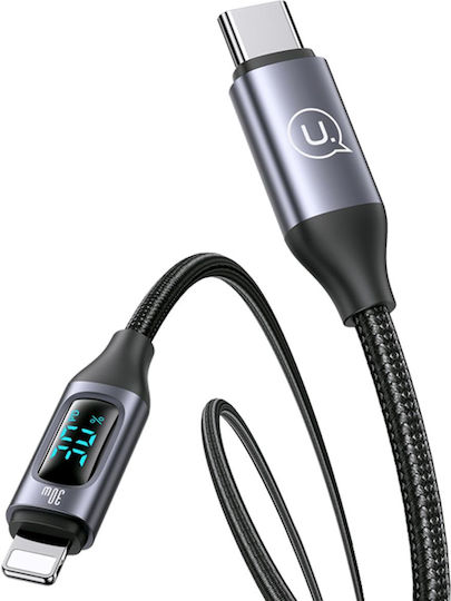 Eko 30W Cablu De Încărcare Rapidă Type-C La Lightning 1.2M Model Bd Ecran LED Negru