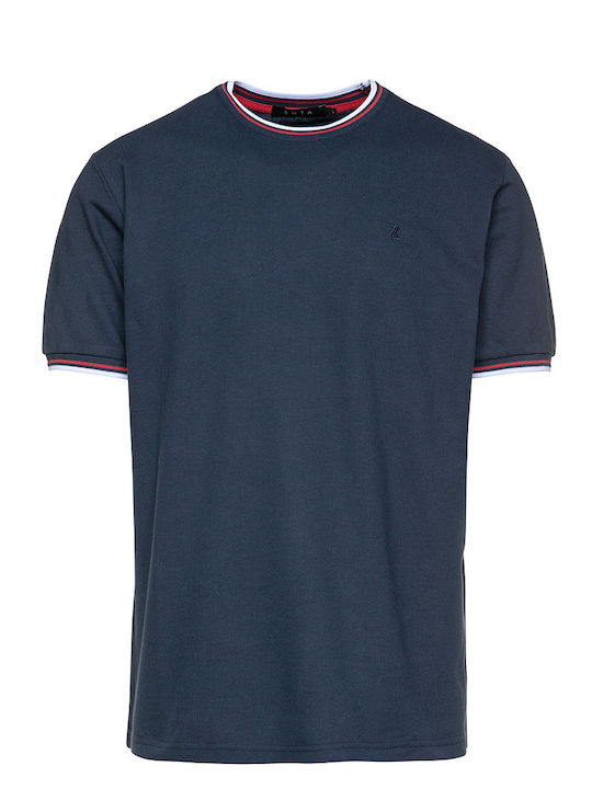 Santana Πικέ T-shirt Navy Μπλε