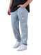 Hose in Weitem Schnitt Washed Blue