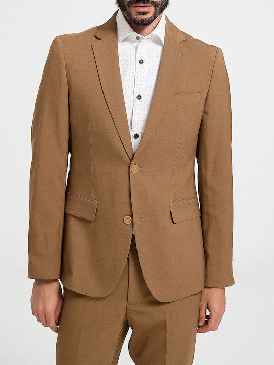 Men's Summer Suit Regular Fit Brown
