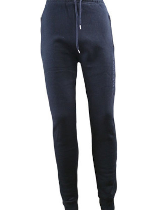 Sweatpants with Elastic Dark Blue