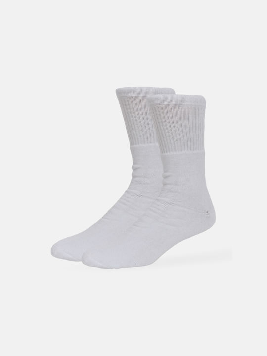 Ampo Socks Ανδρικές Μονόχρωμες Κάλτσες Λευκο