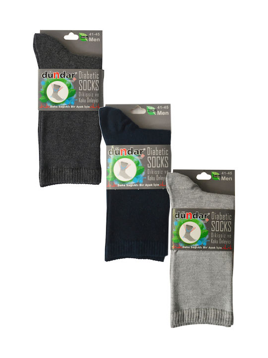 Dundar Herren Einfarbige Socken Grey / Anthracite 3Pack