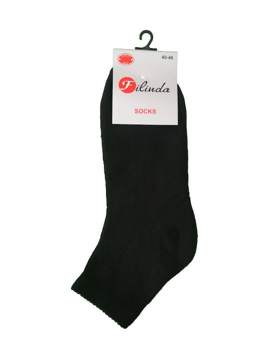 Filinda Men's Solid Color Socks Black 3Pack