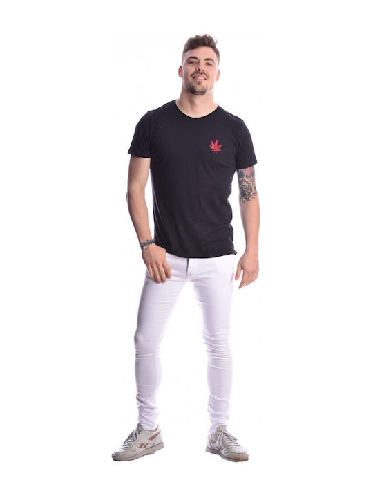 Men's Jeans Pants Elastic with Skinny Fit White