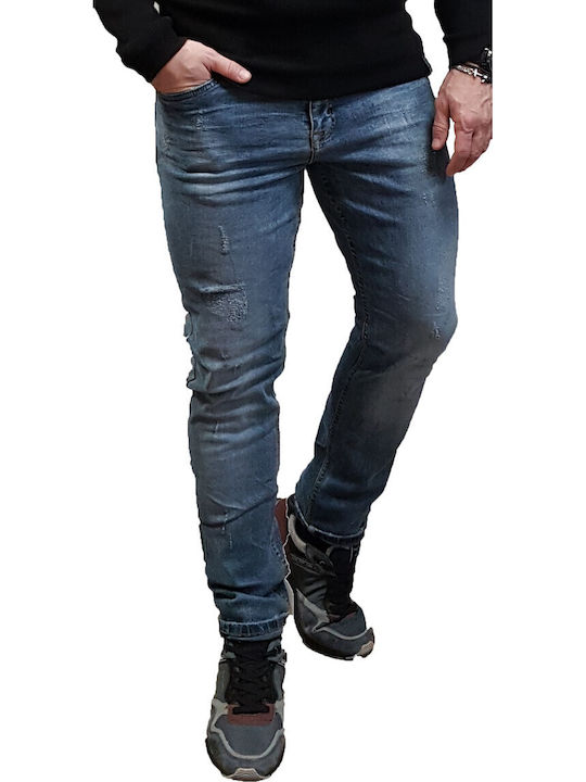 Cutler Ανδρικό Παντελόνι Τζιν με Slim Εφαρμογή Μπλε