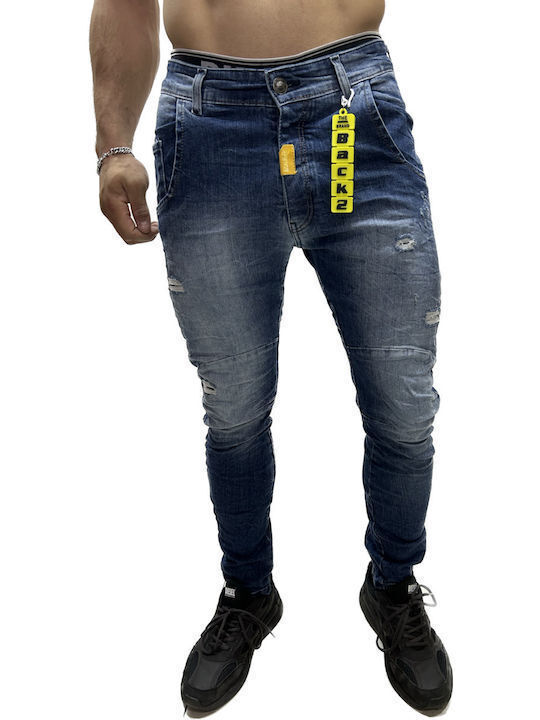 Back2jeans Ανδρικό Παντελόνι Τζιν Μπλε