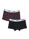 Men's Boxers Black with Patterns 2Pack
