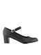 Pointed Toe Black Heels with Strap