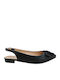 Pointy Slingback Ballerinas Black
