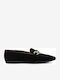 Leather Women's Loafers in Black Color