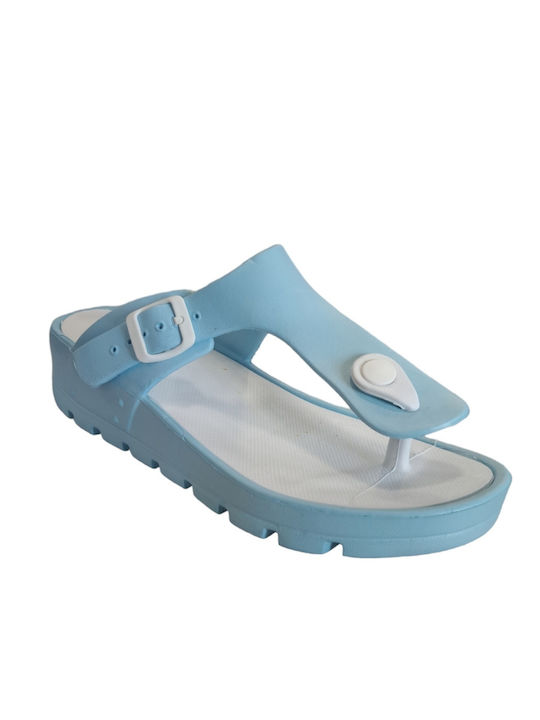 Flache Sandalen für Damen Anatomisch in Türkis Farbe