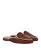 Lauren Alliana Ii Flat Mules in Tabac Brown Color