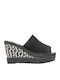 2 Serraje Women's Suede Platform Wedge Sandals Black