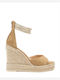 Damenplattformen Beige