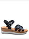 Women's Leather Platform Shoes Black