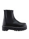 Leder Damen Chelsea Stiefeletten Schwarz