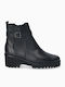 Leather Women's Ankle Boots Black