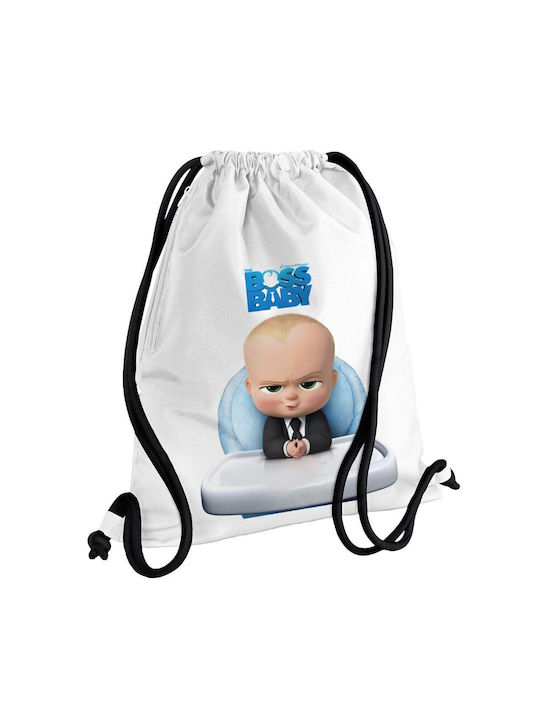 Boss The Baby Τσάντα Πλάτης Γυμναστηρίου Λευκή