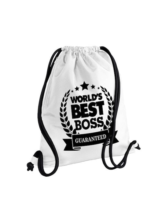 Boss World's Best Stars Τσάντα Πλάτης Γυμναστηρίου Λευκή