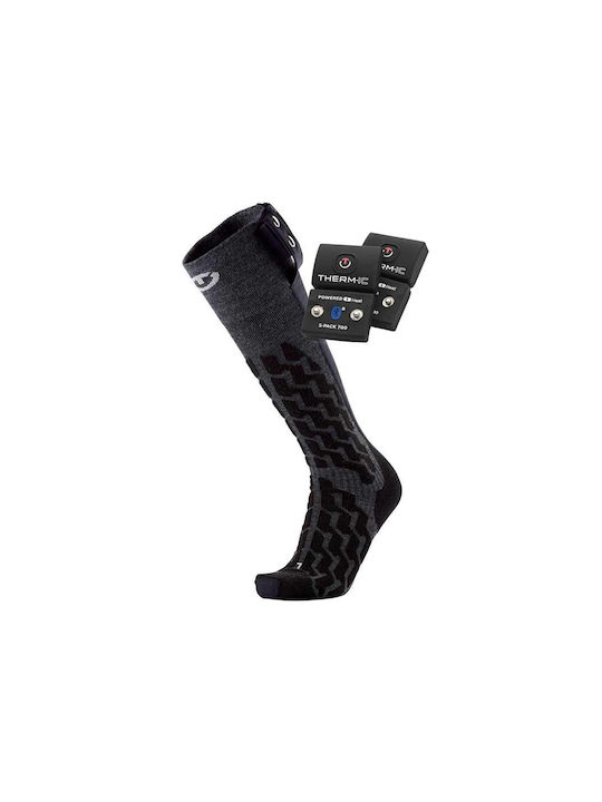 Therm-ic Ski & Snowboard Socks Gray 1 Pair