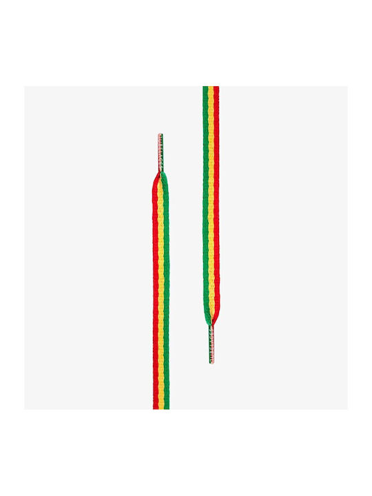 Urban Classics Men White Flat Tubelaces 120cm Rasta 10153p-rasta