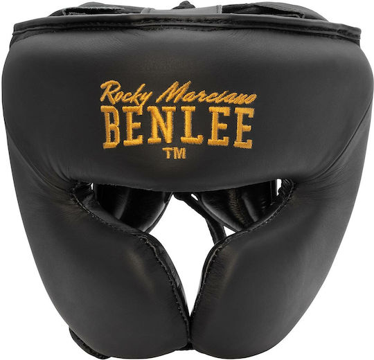 Benlee Adult Full Face Boxing Headgear Leather Black