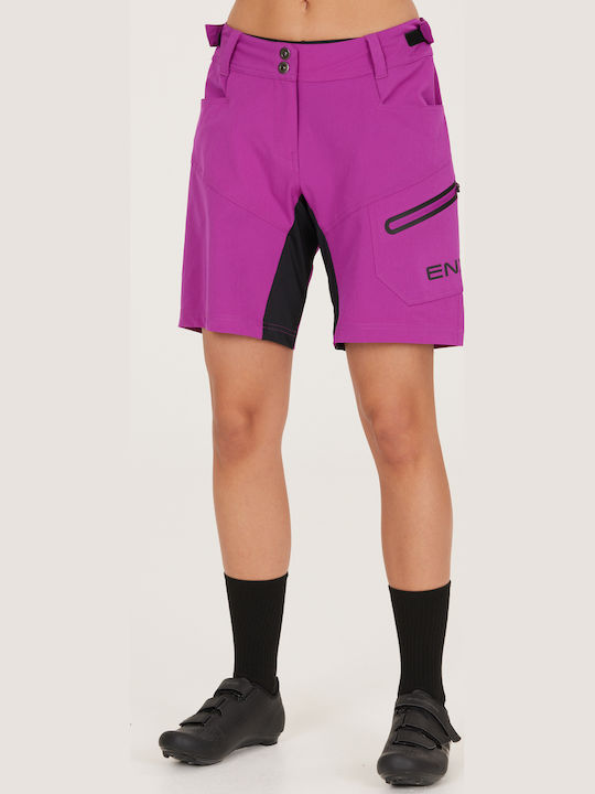 Endurance Pantaloni de ciclism pentru femei Violet