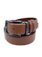 Men's Belt Leather Tabac Brown