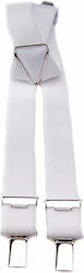 Victoria Kids Suspenders with 3 Clips White