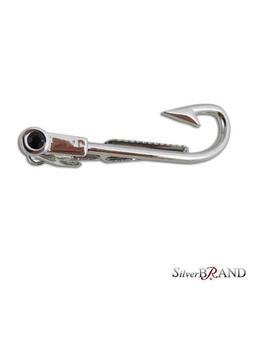 SilverBrand.gr Clip Γραβάτας από Ατσάλι Ασημί