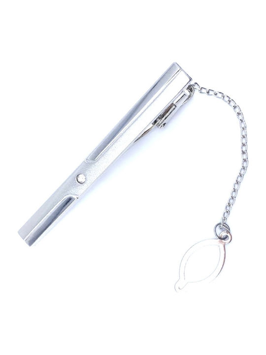 Legend Accessories Metallic Tie Clip Silver 6cm