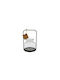 Atmosphera Tabletop Glass Lantern Black 12.5x21cm