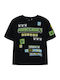Tricou Pentru Copii Negru Minecraft
